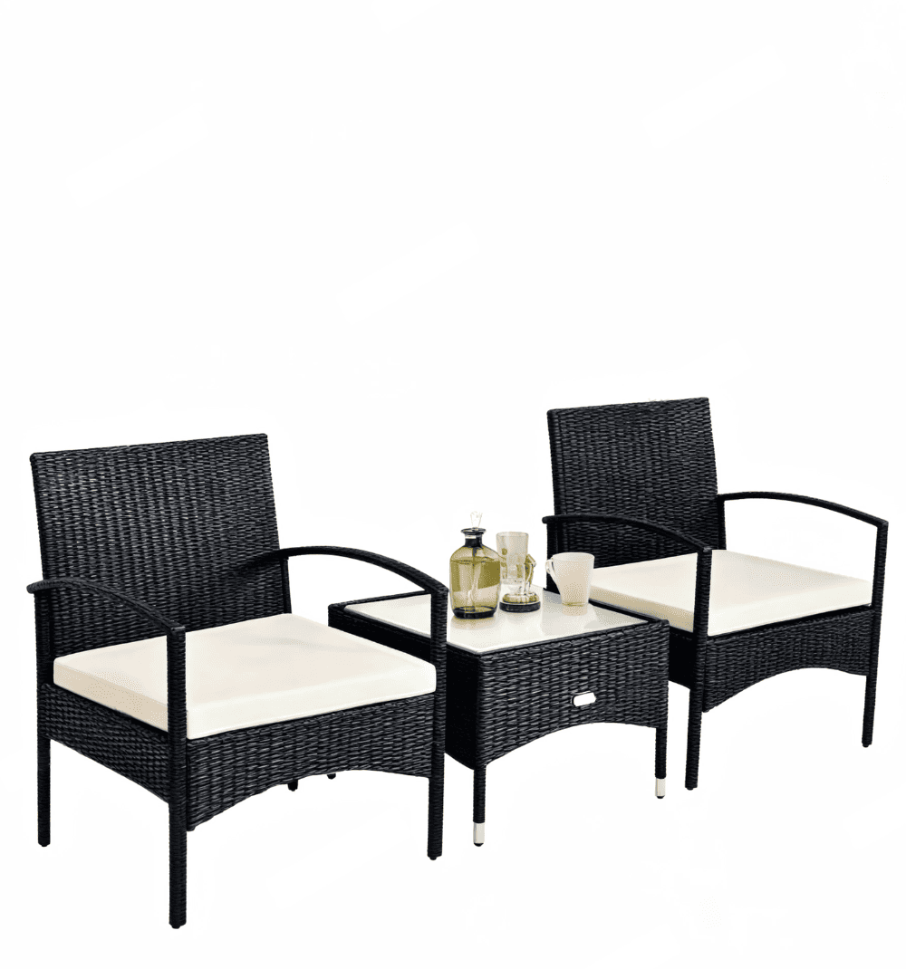 Calico Wicker Coffee Chair Set