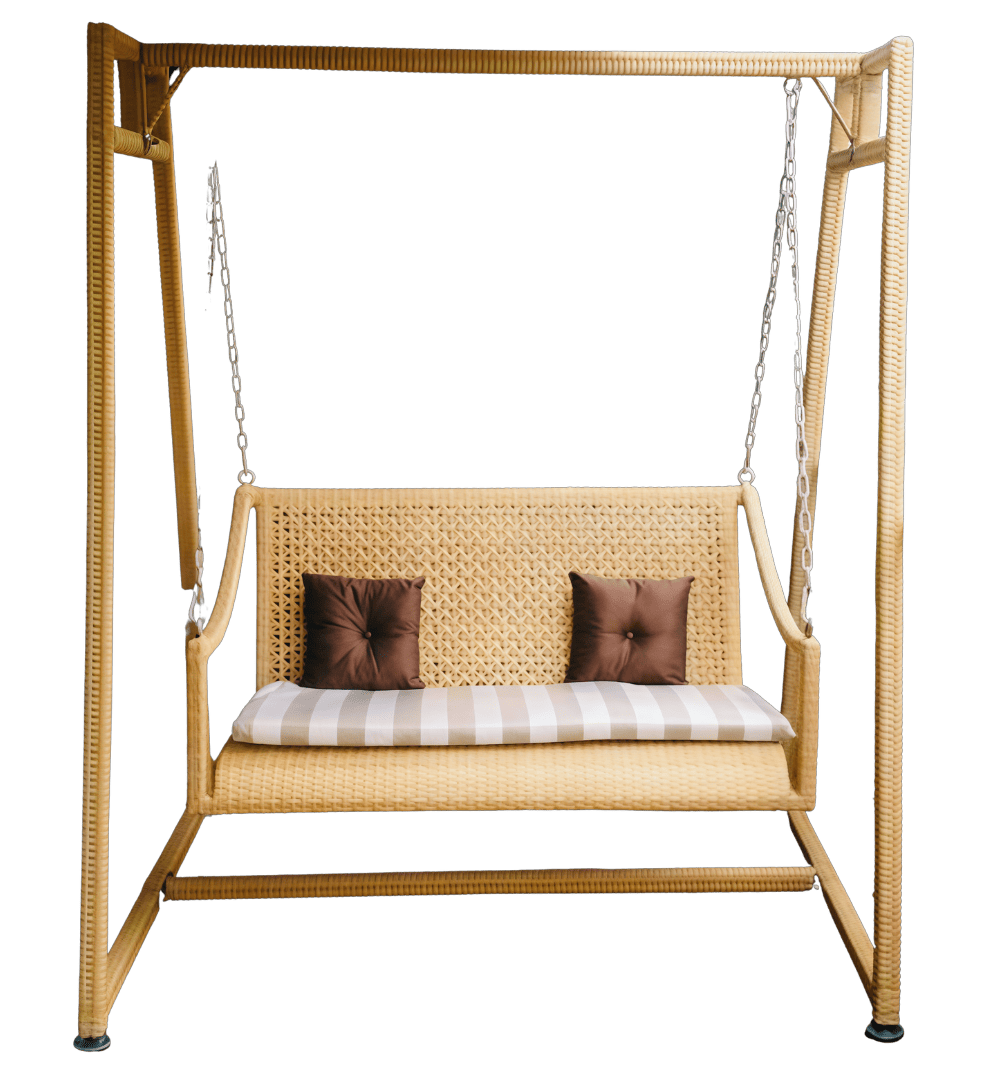 Exotic Cane Weaved swing With Stand
