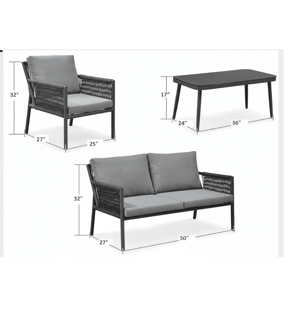 Solara ORP Chair Set 3+1