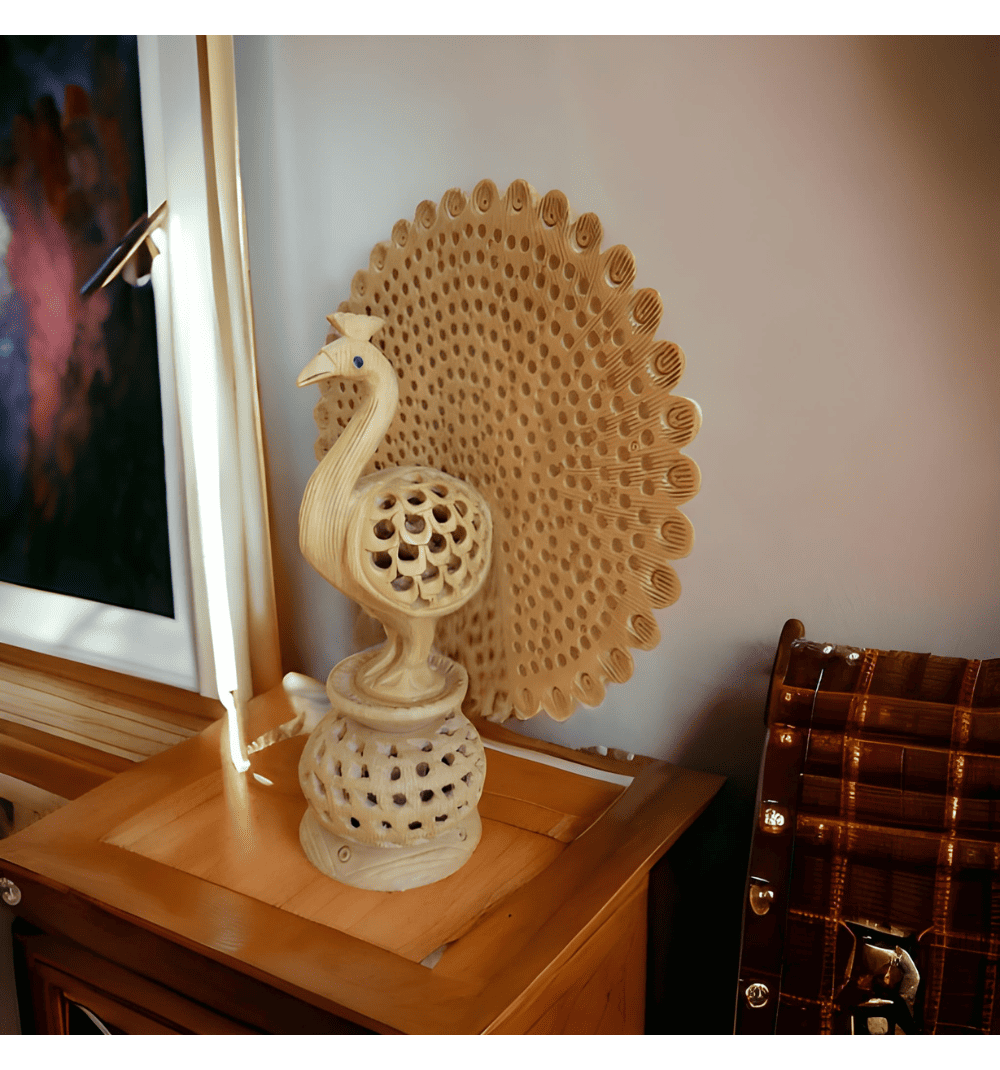 Wooden Peacock