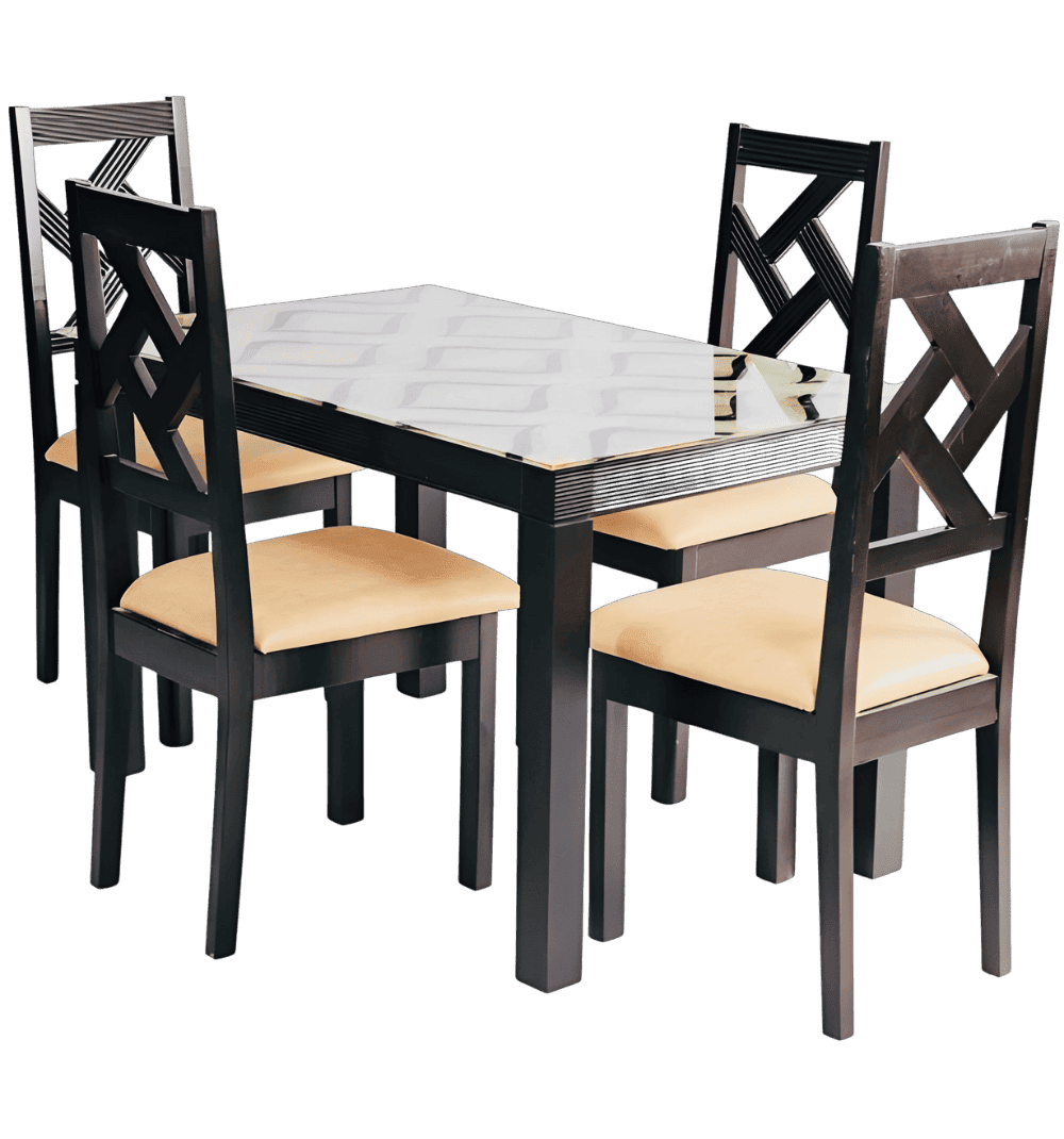 Abhyudaya Wooden Dining Table Set (1+4)