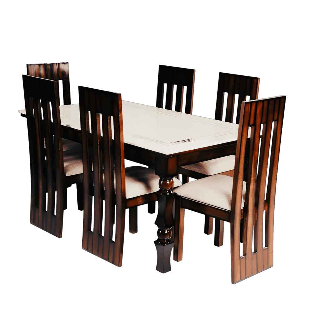 Amana Marble Dining Table Set (1+6)