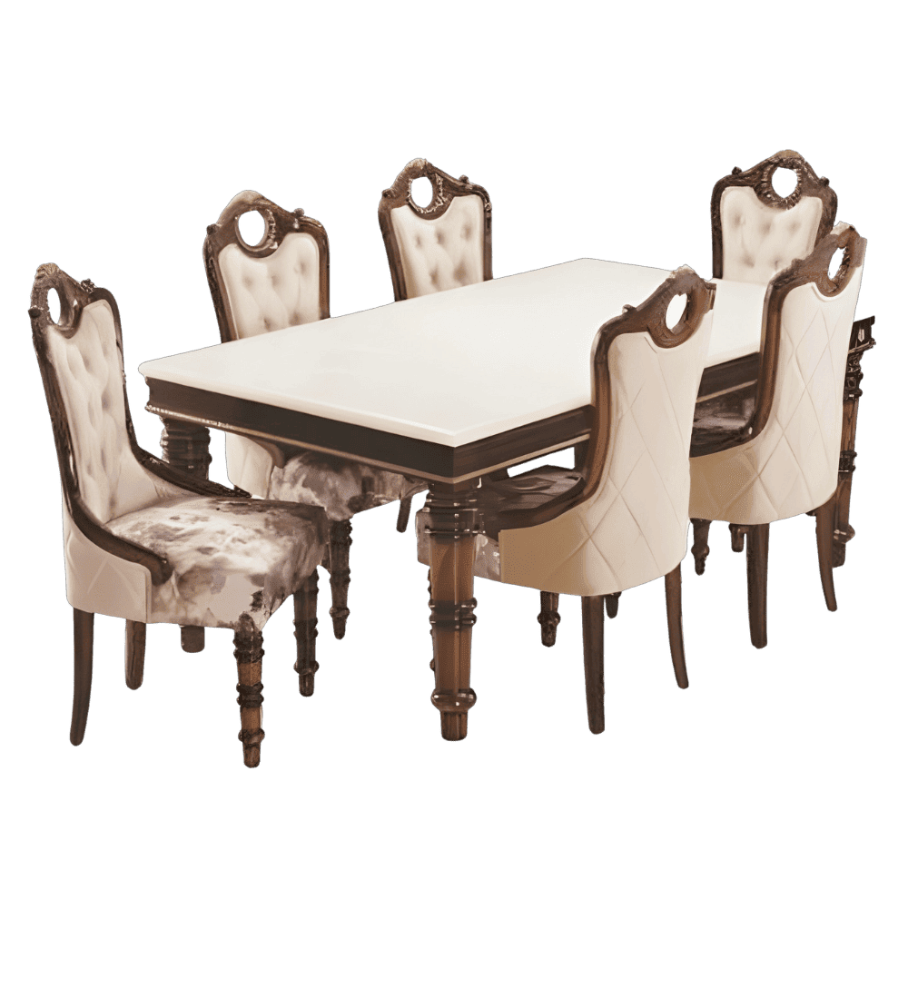 Bhumi Dining Set (6s) Onxy Marble