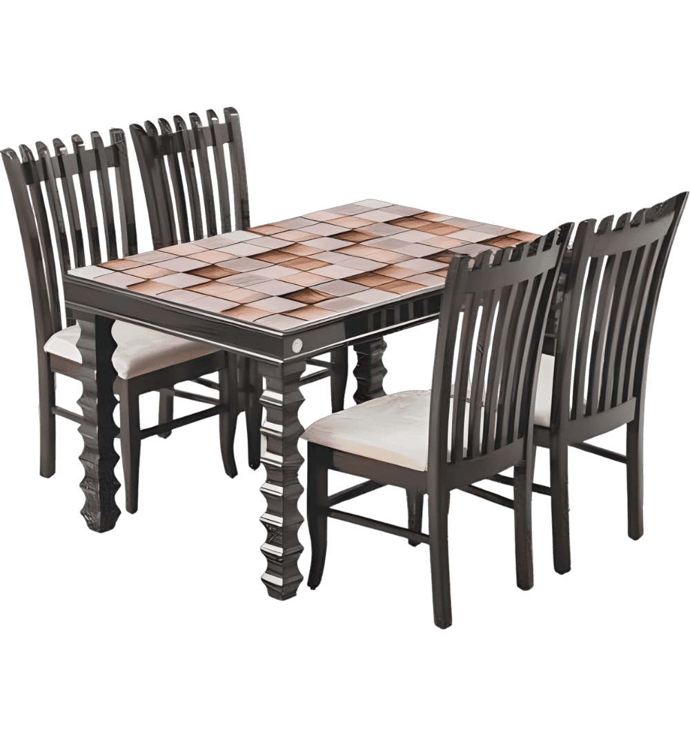 Nartana Dining Set (4s) Digital Printed Glass