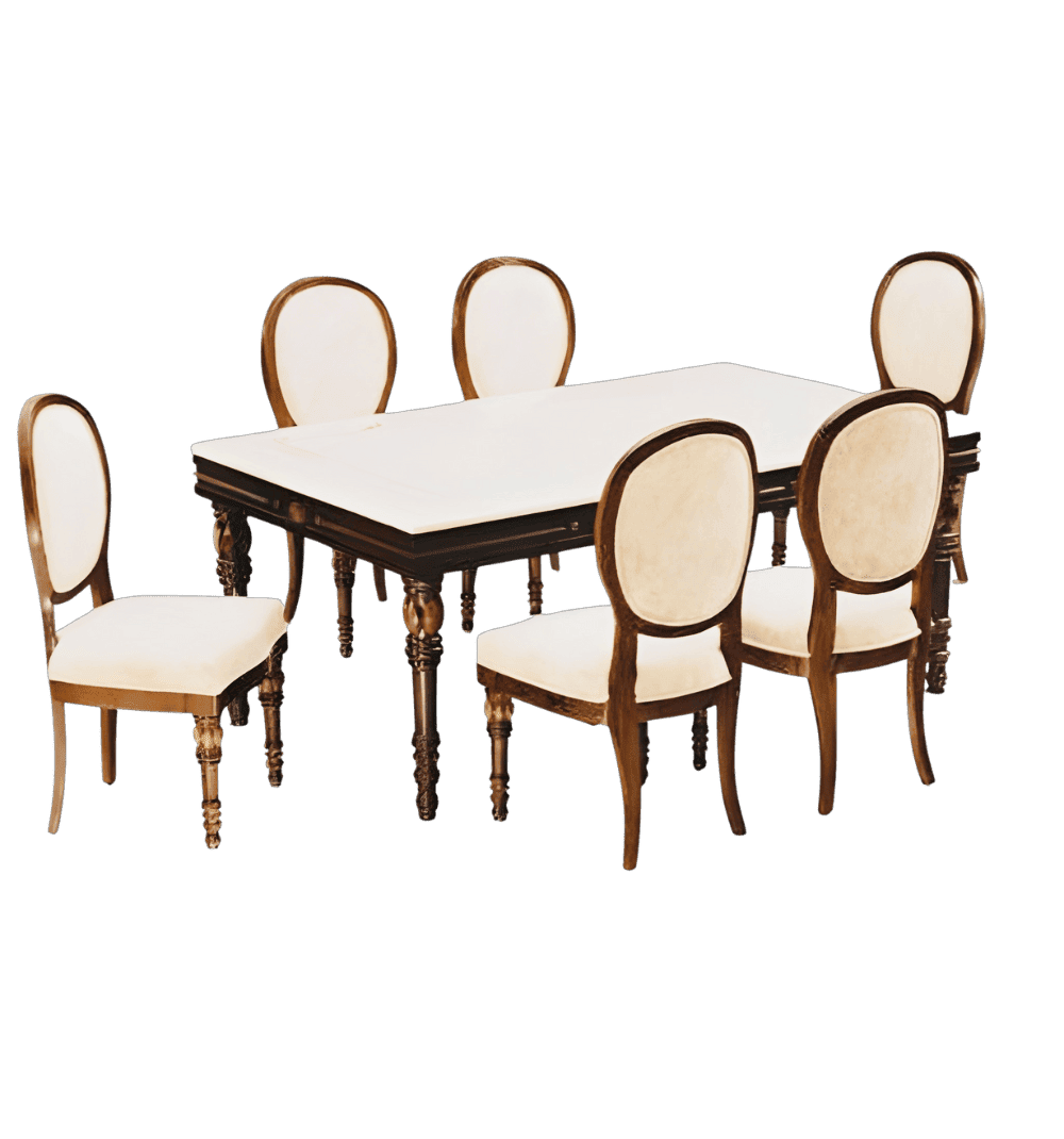 Tantra Dining Set (6s) Bottochino Marble
