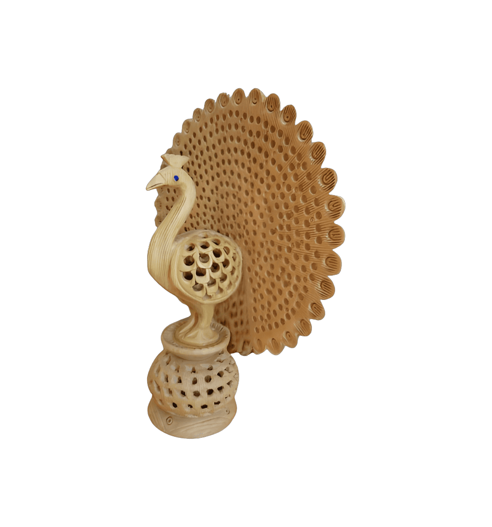 Wooden Peacock
