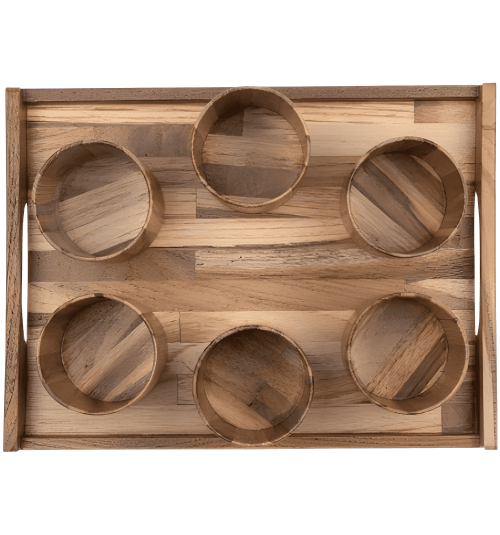 Tray With Glass set 1