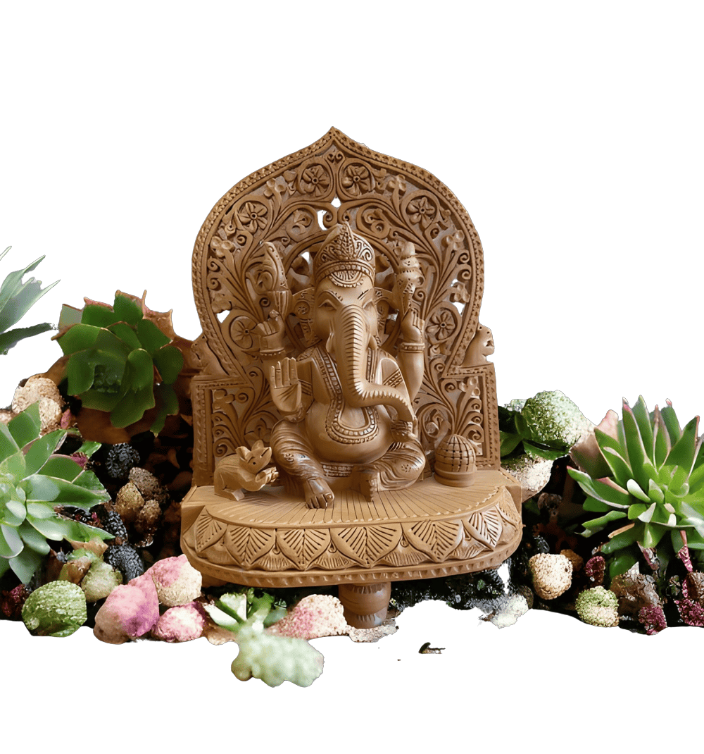 Wooden Undercut Ganesh