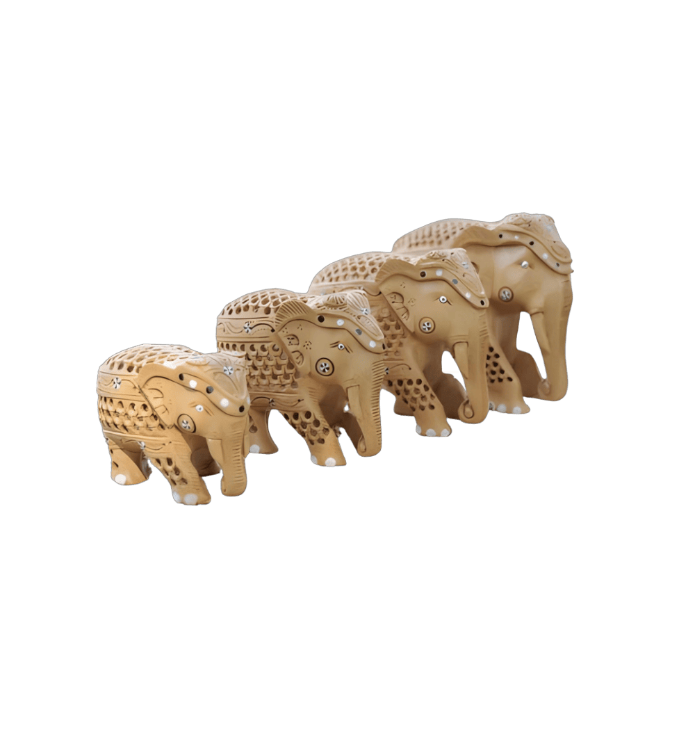 Wooden Undercut Elephant